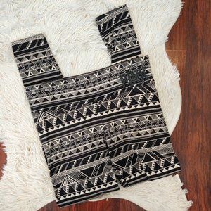 PINK Victoria's Secret Bling Flat Waist Leggings Geometric Tribal Print